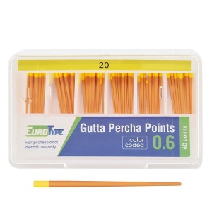 Штифты гуттаперчивые конус 06 №20 (60шт.), EuroType