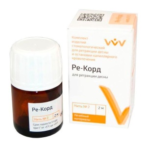 Нить ретракционная Ре-Корд №2 тонкая, без пропитки (2м,8), Владмива — фото товара