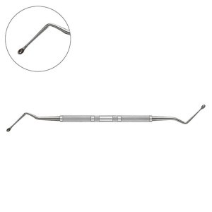 Ложка кюретажная изогнутая с длинной шейкой, YDM — фото товара