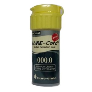 Нить ретракционная из микрофибры с пропиткой Sure Cord №000.0, Sure Endo