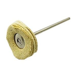 Фильц замшевый, жёлтый, диаметр 22мм (1шт.), Songjiang sheshan