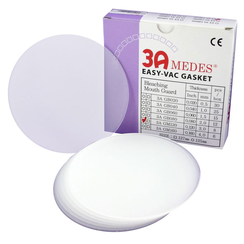 Пластины мягкие EV Gasket для капп, круглые, Mouthguard120 (d125мм*3,0мм) 8шт., 3A Medes