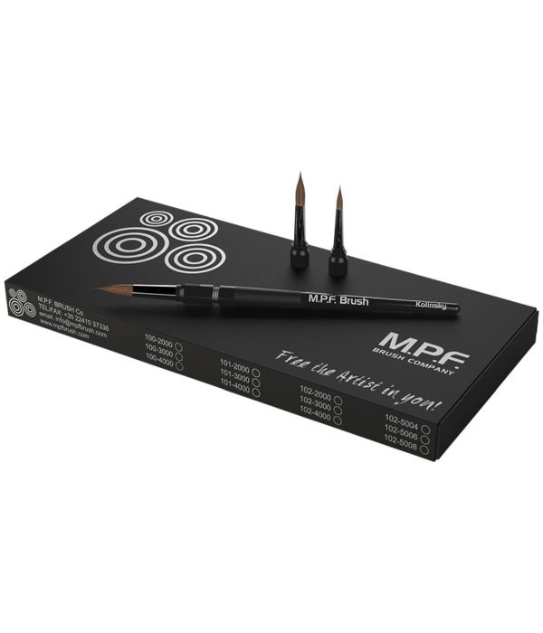 Кисть Spring чёрная - набор (№4;№6;№8), MPF