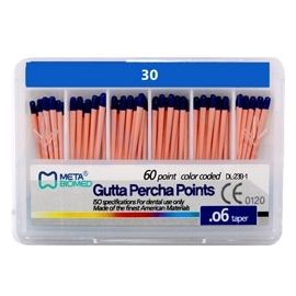 Штифты гуттаперчивые, конус 06 ISO 30 (60шт.), Meta