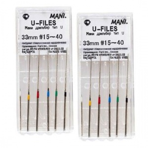 Ultrasonic Files - машинные U-дрильборы, Mani