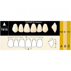 Crown PX фронтальные верхние, фасон T61S (6шт.) Yamahachi
