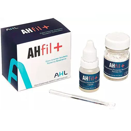 AHfil+ цвет А2 - cтеклоиономерный цемент для реставрации (15гр.+7мл.), AHL — фото товара