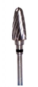 Фреза ТВС F060SSC, конус закругленный, 6мм, одинарная насечка, суперкрупная абразивность — фото товара