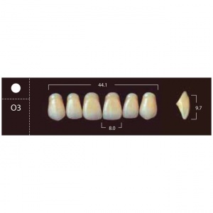 New Ace Anterior - фронтальные верхние, фасон O3 (6шт.) Yamahachi