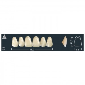 Зубы Ivocryl - фронтальные верхние, фасон 33 (6шт.), Ivoclar