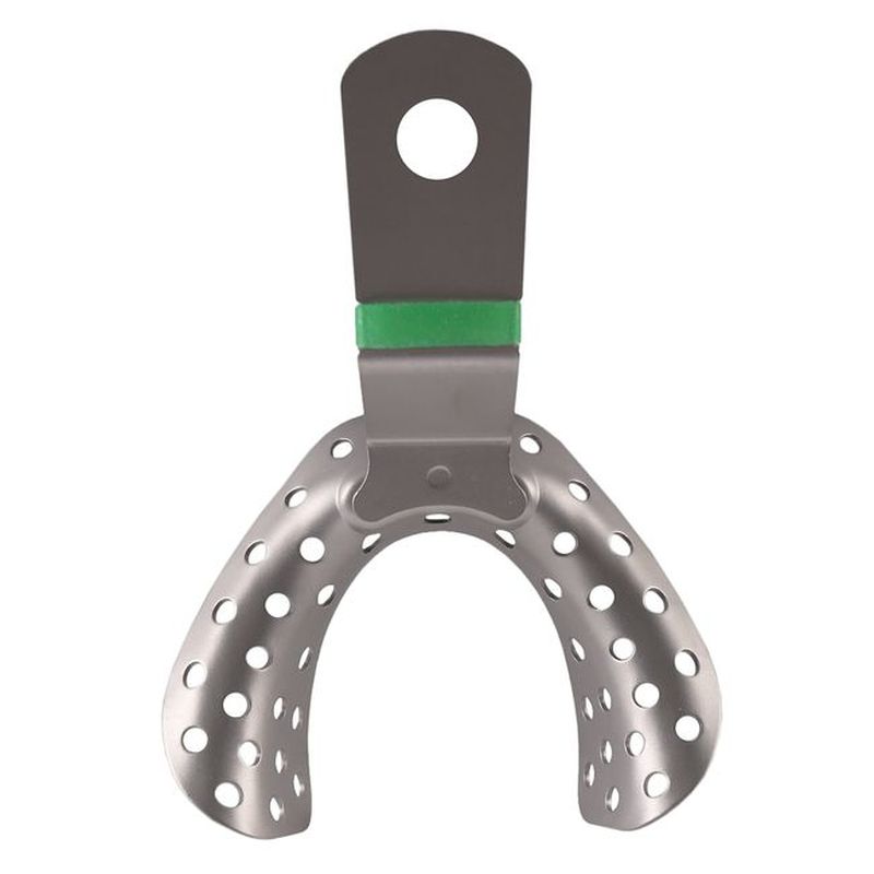 Ложка слепочная, перфорированная, для нижней челюсти, тип #LD, зеленая, YDM — фото товара