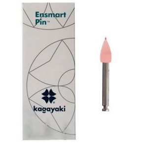Полир Ensmart Pin метал. ножка - конус розовый мягкий силиконовый (10шт.), Kagayaki