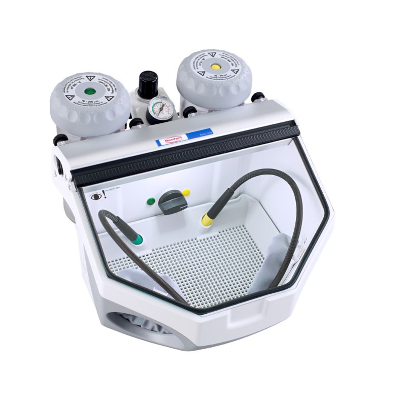 Пескоструйный аппарат Basic eco 2 бачка (25-70мкм./70-250мкм.), 2 сопла 0,8 и 1,2мм., Renfert