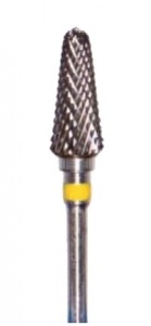 Фреза ТВС L060DF, конус закругленный, 6мм, двойная насечка, экстрамелкая абразивность — фото товара