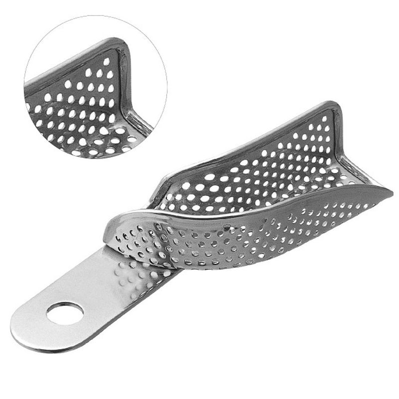 Слепочная ложка стальная, перфорированная для боковых зубов, #10, YDM — фото товара