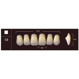 New Ace Anterior - фронтальные верхние, фасон S8 (6шт.) Yamahachi