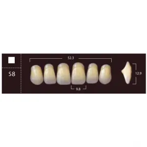 New Ace Anterior - фронтальные верхние, фасон S8 (6шт.) Yamahachi