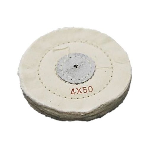 Круг полировочный для шлифмотора бязевый белый, диаметр 4 дюйма, 50 слоёв (1шт.), Songjiang sheshan