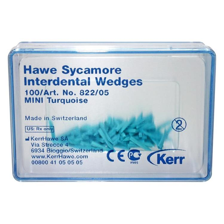 Клинья Sycamore Interdental - бирюзовые (100шт.), Kerr Hawe