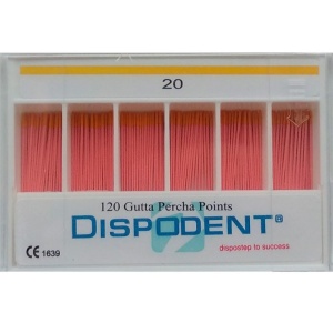 Штифты гуттаперчивые №20 (120шт.), Dispodent