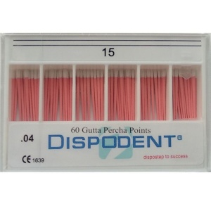 Штифты гуттаперчивые конус 04 №15 (60шт.), Dispodent