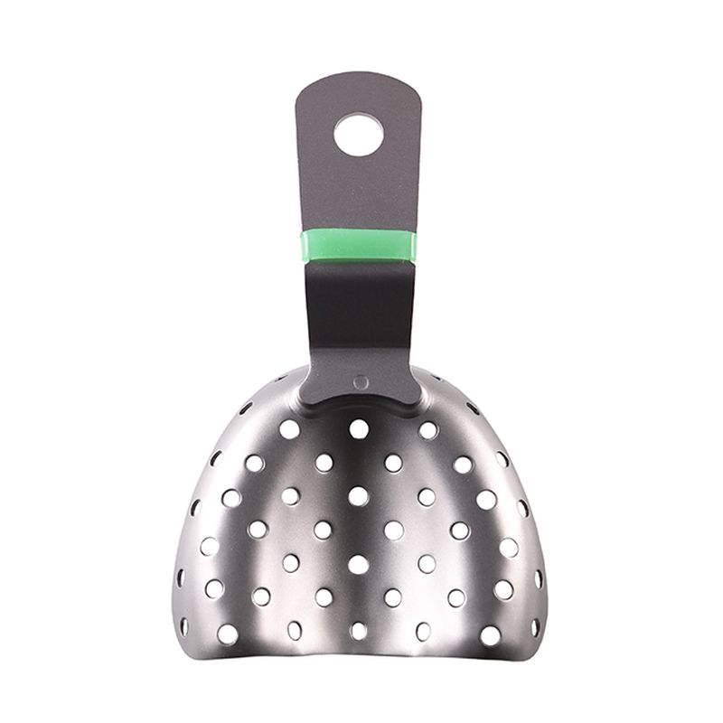 Ложка слепочная, перфорированная, для верхней челюсти, тип #UD, зеленая, YDM — фото товара