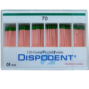 Штифты гуттаперчивые №70 (120шт.), Dispodent