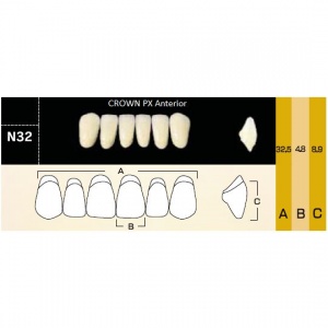 Crown PX фронтальные нижние, фасон N32 (6шт.) Yamahachi