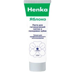 Henka - универсальная паста без фтора, яблоко (115гр.), Kagayaki 