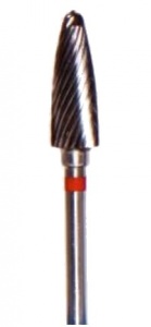 Фреза ТВС F050SM, конус закругленный, 5мм, одинарная насечка, мелкая абразивность — фото товара