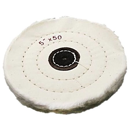 Круг полировочный для шлифмотора бязевый белый, диаметр 5 дюймов, 50 слоёв (1шт.), Songjiang sheshan
