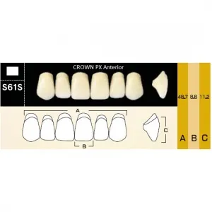 Crown PX фронтальные верхние, фасон S61S (6шт.) Yamahachi