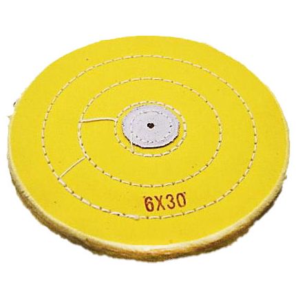 Круг полировочный для шлифмотора бязевый жёлтый, диаметр 6 дюймов, 30 слоёв (1шт), Songjiang sheshan