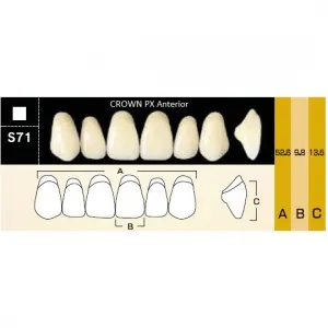Crown PX фронтальные верхние, фасон S71 (6шт.) Yamahachi