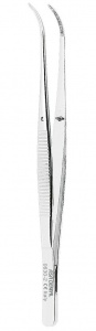 Пинцет анатомический изогнутый, 12,5 см (1шт.), Asa Dental