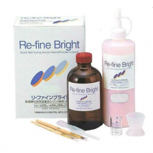 Re-Fine Bright (3мин.) - пластмасса, цвет розовый с прожилками LF Pink (250гр+260мл), Yamahachi