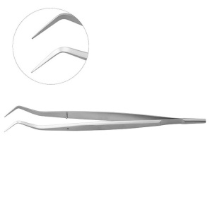 Пинцет стоматологический изогнутый, тип Koshi, YDM  — фото товара