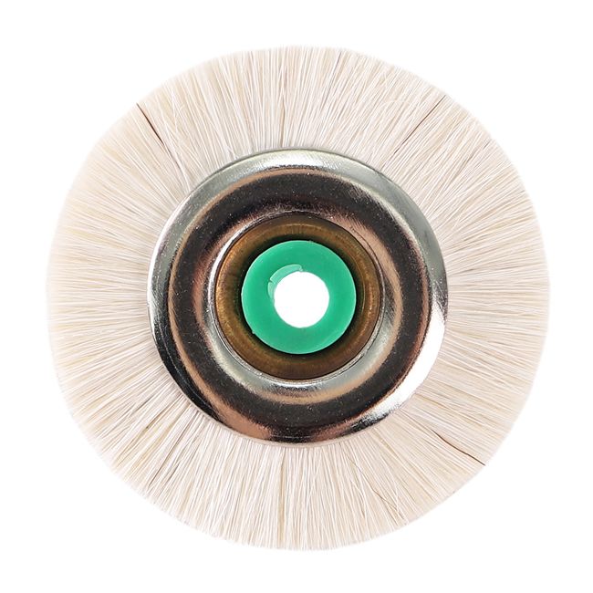 Щётка натуральная щетина, белая мягкая, диаметр 4,2см (1шт.), Songjiang sheshan — фото товара