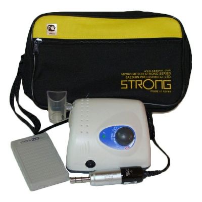 Микромотор зуботехнический Strong 210, наконечник щёточный 108NE, Saeshin