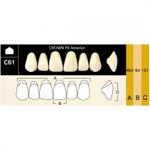 Crown PX фронтальные верхние, фасон C61 (6шт.) Yamahachi