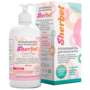 Ополаскиватель для полости рта 0,63% фторида олова, мята (300мл.) , Sherbet — фото товара