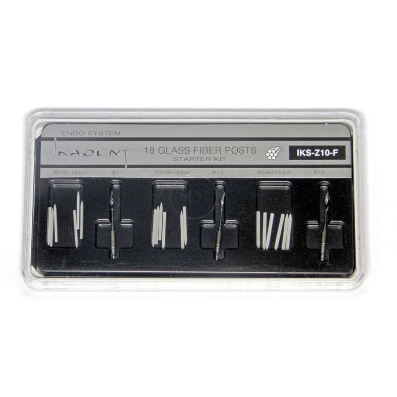 Штифты стекловолоконные набор IKS-Z10-F (18шт.+3 развёртки), Ikadent