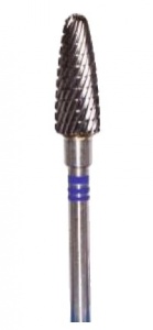 Фреза ТВС F050SP3F, конус закругленный, 5мм, спиральная насечка, экстрамелкая абразивность — фото товара