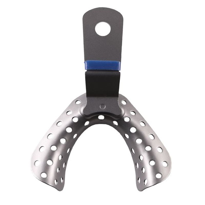 Ложка слепочная, перфорированная, для нижней челюсти, тип #LC, голубая, YDM — фото товара