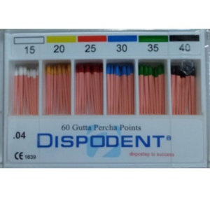 Штифты гуттаперчивые конус 04 №15-40 (60шт.), Dispodent
