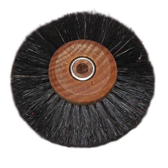 Щётка натуральная чёрная жёсткая, 4-х рядная, диаметр 80мм (1шт.), Songjiang sheshan