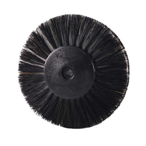Щётка натуральная чёрная жёсткая, 3-х рядная с бязевыми прослойками, диаметр 85мм (1шт.), Songjiang  — фото товара