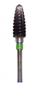 Фреза ТВС F060ST2M, конус закругленный, 6мм, прямая насечка, мелкая абразивность — фото товара