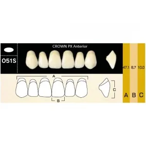 Crown PX фронтальные верхние, фасон O51S (6шт.) Yamahachi