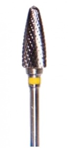 Фреза ТВС F060DF, конус закругленный, 6мм, двойная насечка, экстрамелкая абразивность — фото товара